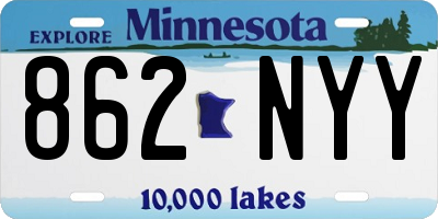 MN license plate 862NYY