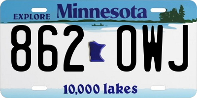 MN license plate 862OWJ