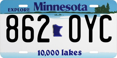 MN license plate 862OYC