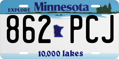 MN license plate 862PCJ