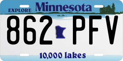 MN license plate 862PFV