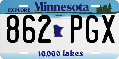 MN license plate 862PGX