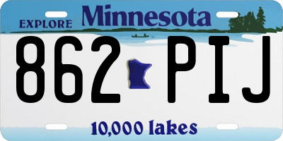 MN license plate 862PIJ