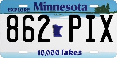 MN license plate 862PIX