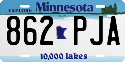 MN license plate 862PJA