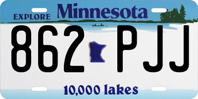 MN license plate 862PJJ