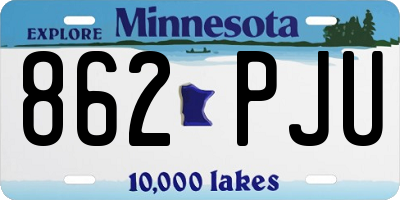 MN license plate 862PJU