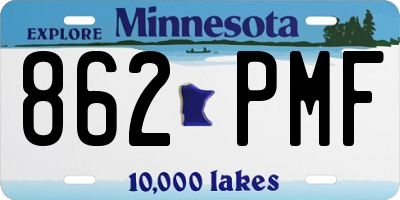 MN license plate 862PMF
