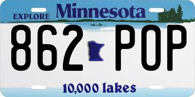 MN license plate 862POP
