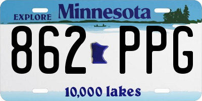 MN license plate 862PPG