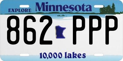 MN license plate 862PPP