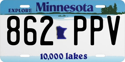 MN license plate 862PPV
