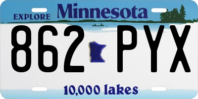 MN license plate 862PYX