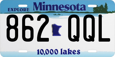 MN license plate 862QQL