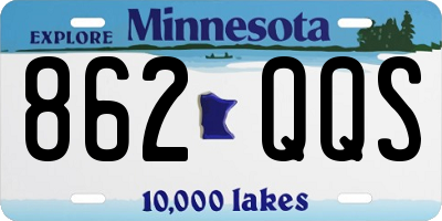 MN license plate 862QQS