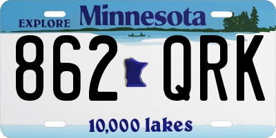 MN license plate 862QRK