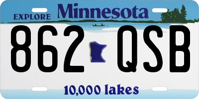 MN license plate 862QSB