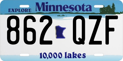 MN license plate 862QZF