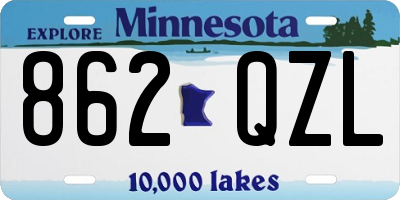 MN license plate 862QZL