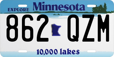 MN license plate 862QZM