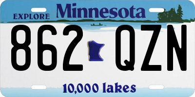 MN license plate 862QZN