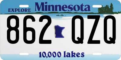MN license plate 862QZQ