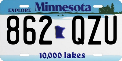 MN license plate 862QZU