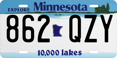 MN license plate 862QZY