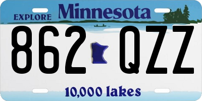 MN license plate 862QZZ