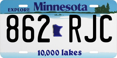 MN license plate 862RJC