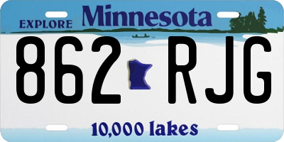 MN license plate 862RJG