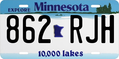 MN license plate 862RJH