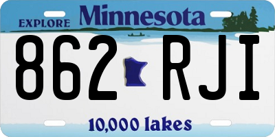 MN license plate 862RJI
