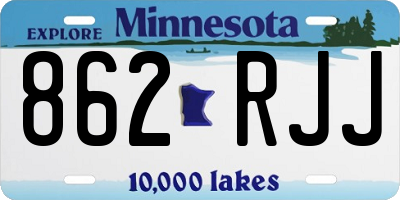 MN license plate 862RJJ