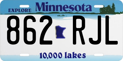 MN license plate 862RJL