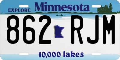 MN license plate 862RJM