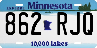 MN license plate 862RJQ