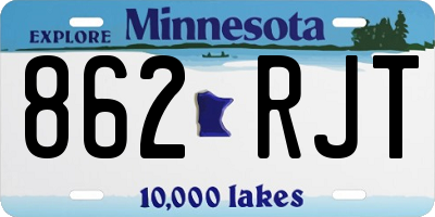 MN license plate 862RJT
