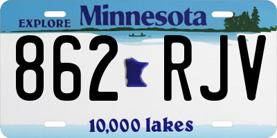 MN license plate 862RJV