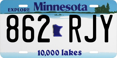 MN license plate 862RJY
