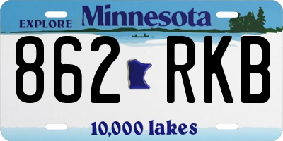 MN license plate 862RKB