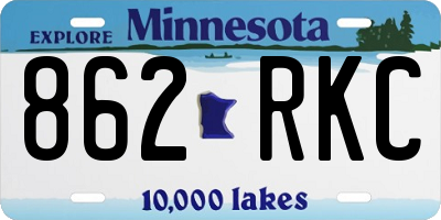 MN license plate 862RKC