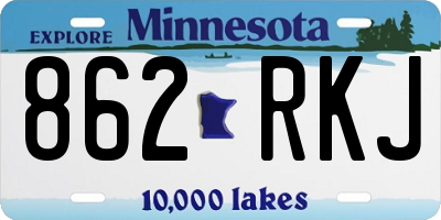 MN license plate 862RKJ