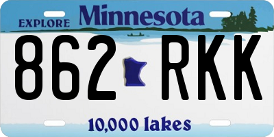 MN license plate 862RKK