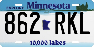 MN license plate 862RKL
