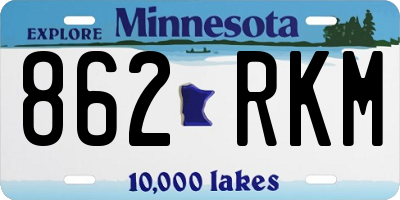 MN license plate 862RKM