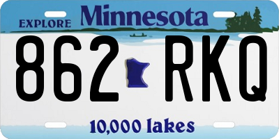 MN license plate 862RKQ