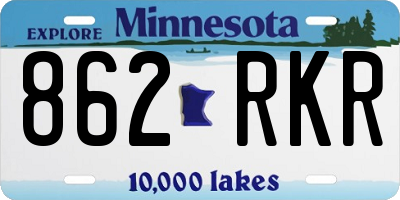MN license plate 862RKR