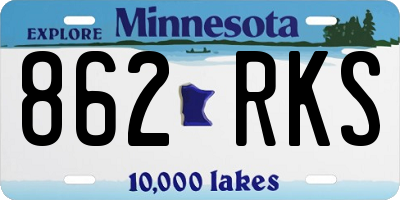 MN license plate 862RKS