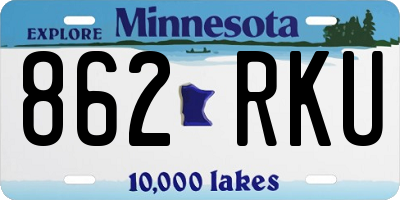 MN license plate 862RKU
